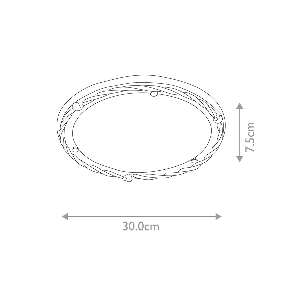 Pembroke 1 Light Flush Light Style B - Black - Comet Lighting