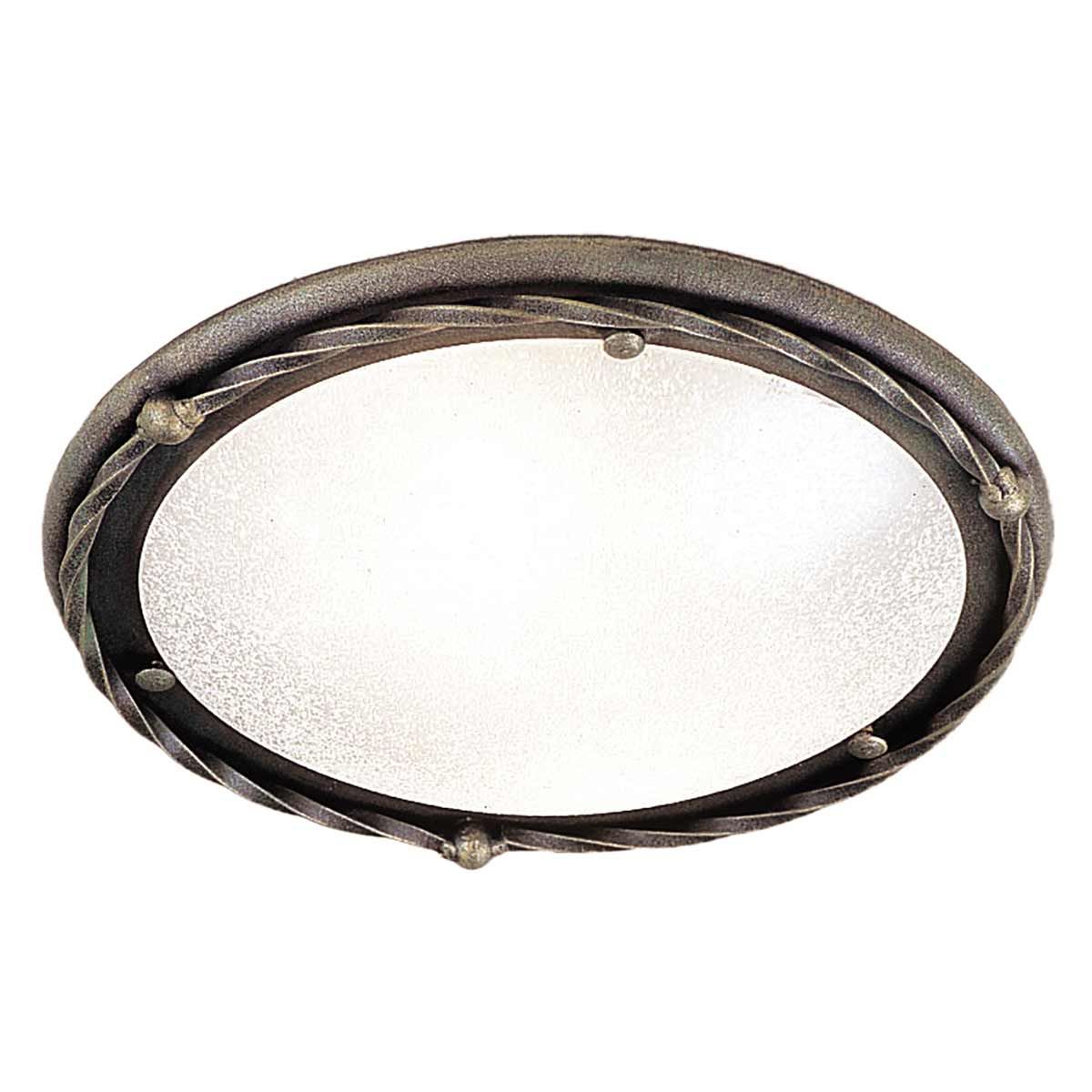 Pembroke 1 Light Flush Light Style B - Black/Gold - Comet Lighting