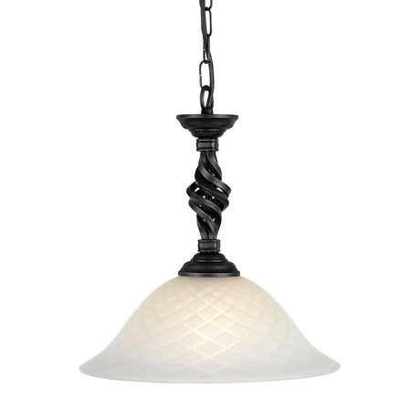 Pembroke 1 Light Pendant - Black - Comet Lighting
