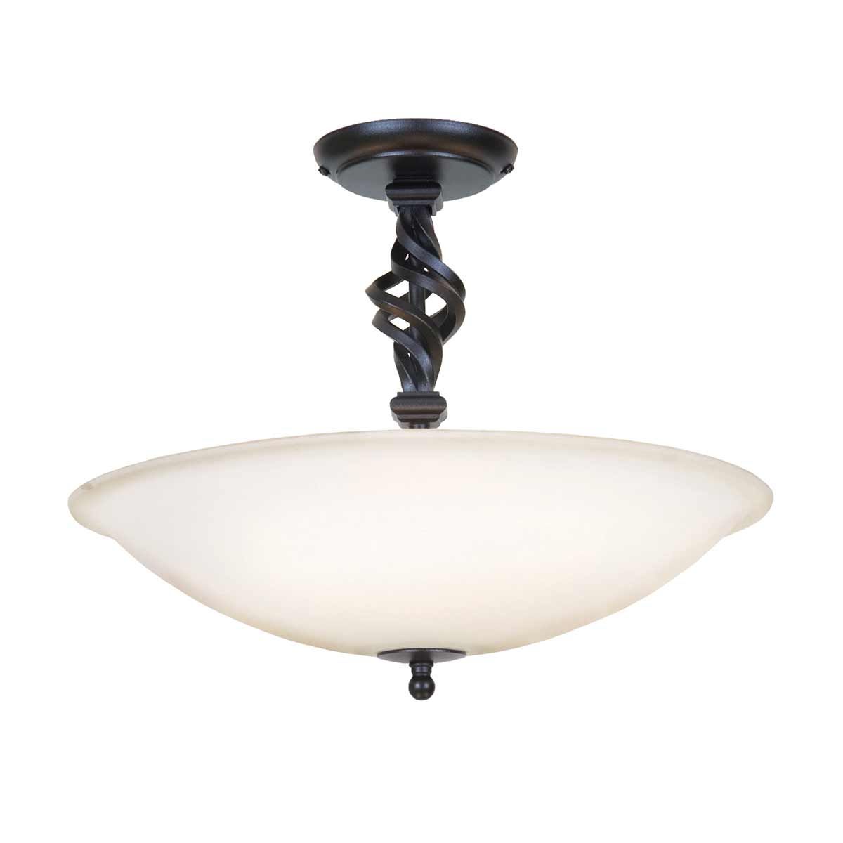 Pembroke 3 Light Semi-Flush - Black - Comet Lighting