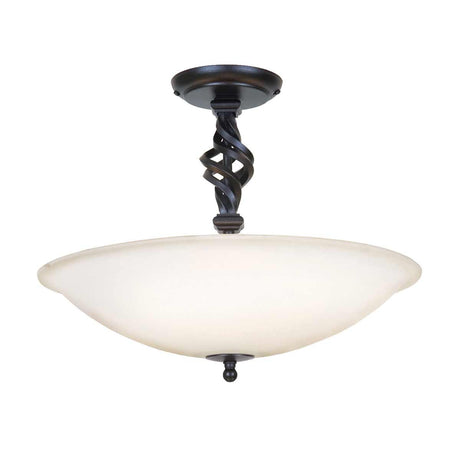 Pembroke 3 Light Semi-Flush - Black - Comet Lighting
