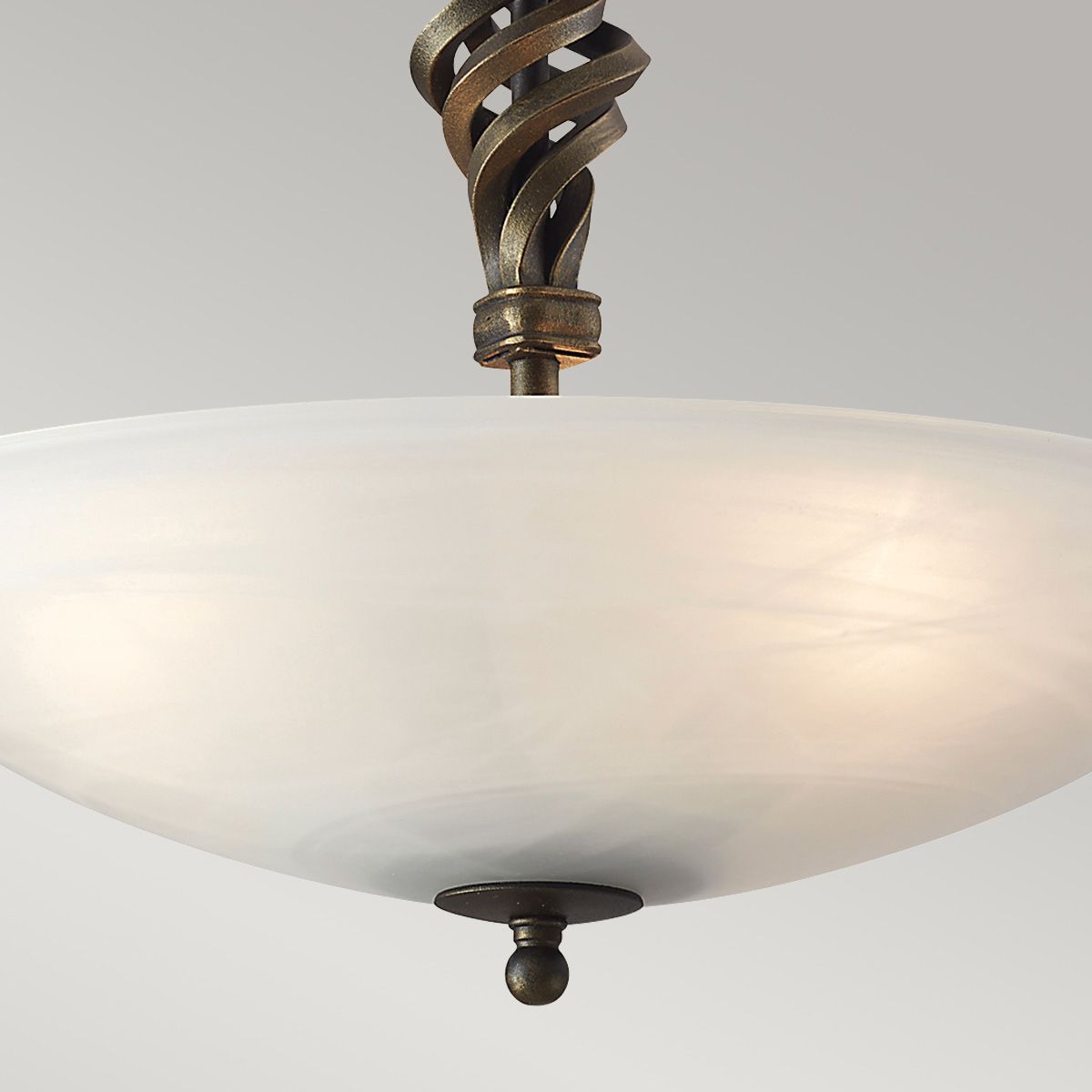 Pembroke 3 Light Semi-Flush - Black/Gold - Comet Lighting