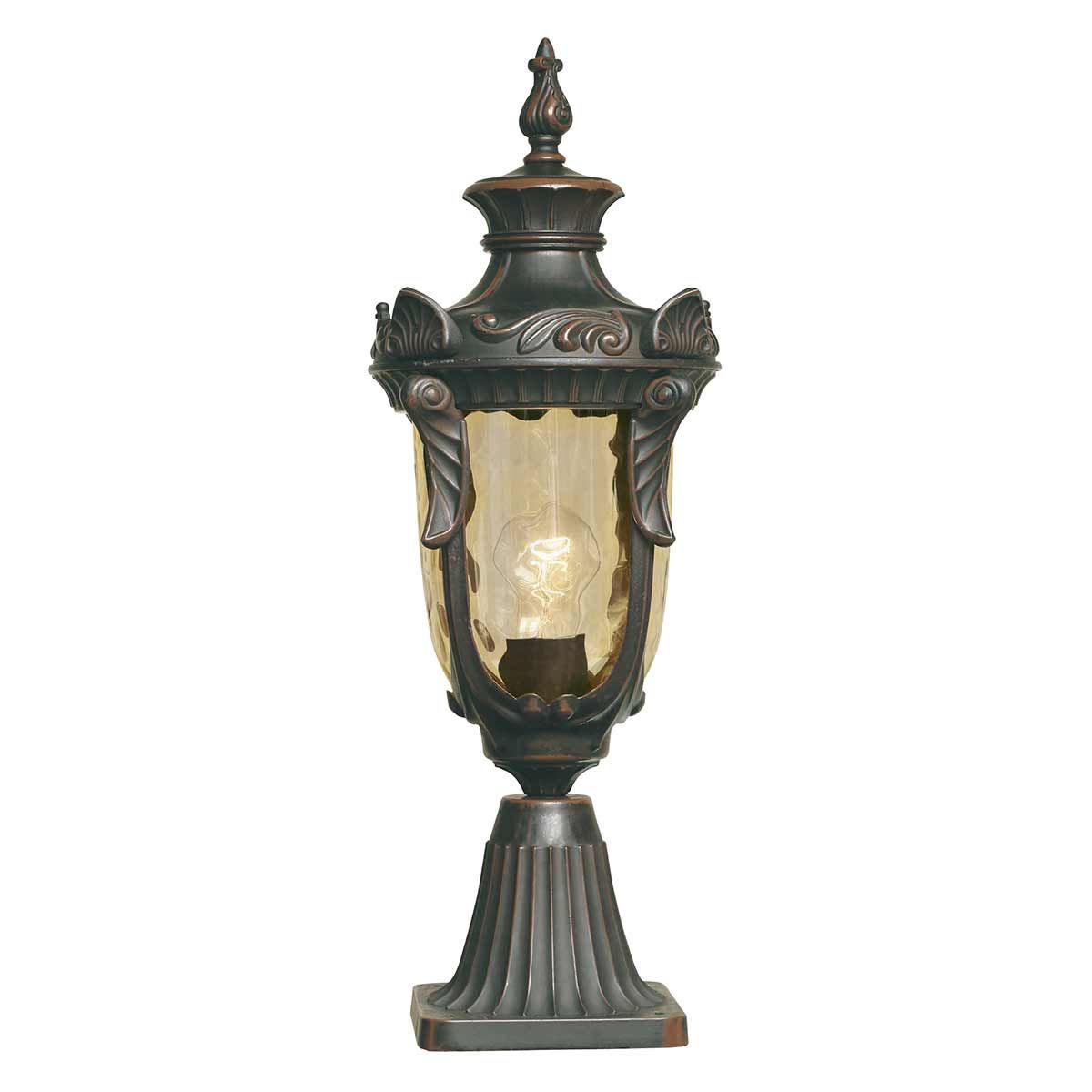 Philadelphia 1 Light Medium Pedestal - Old Bronze - Comet Lighting
