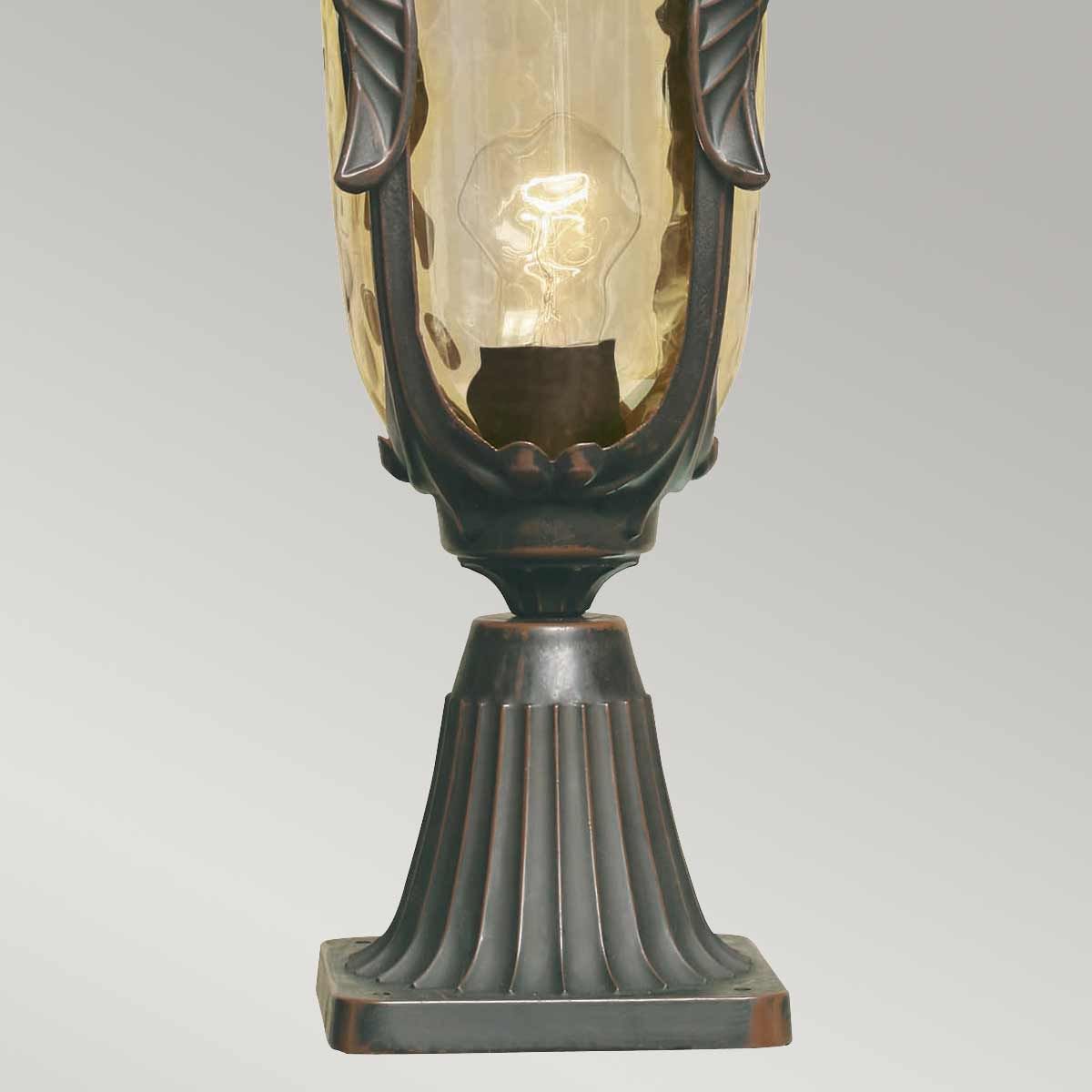 Philadelphia 1 Light Medium Pedestal - Old Bronze - Comet Lighting