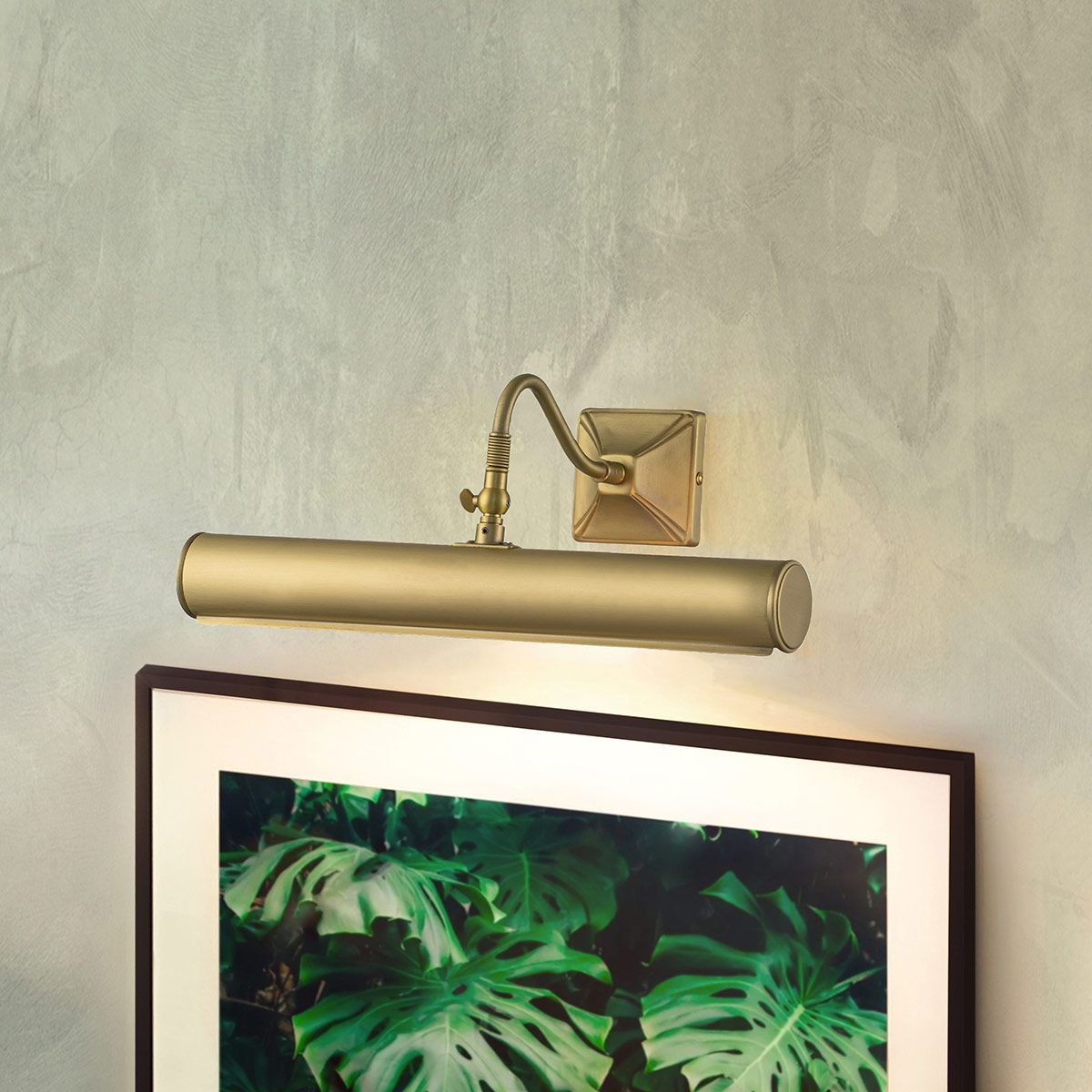 Picture Light 2 Light Large - Brushed Brass - Comet Lighting