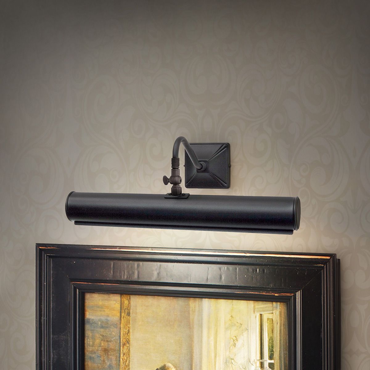 Picture Light 2 Light Large - Black - Comet Lighting