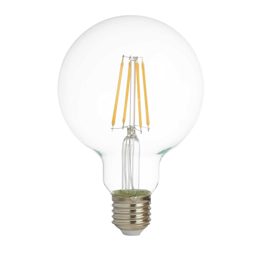 Pack Of 5 Dimmable LED E27 Filament Globe Lamp - Clear Glass