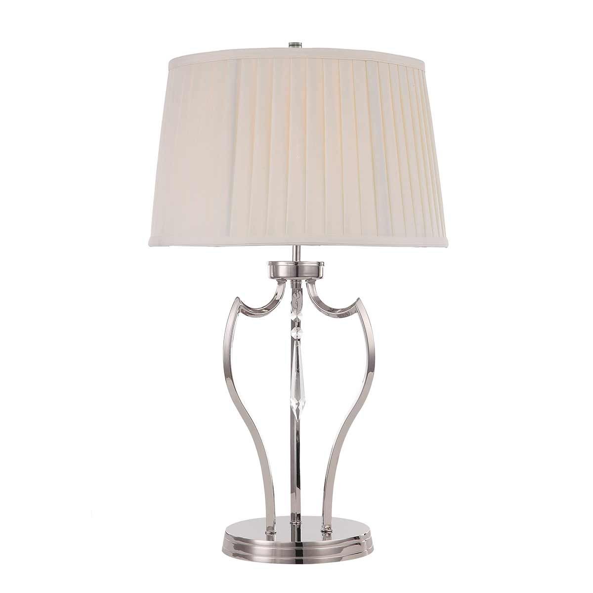 Pimlico 1 Light Table Lamp - Polished Nickel - Comet Lighting