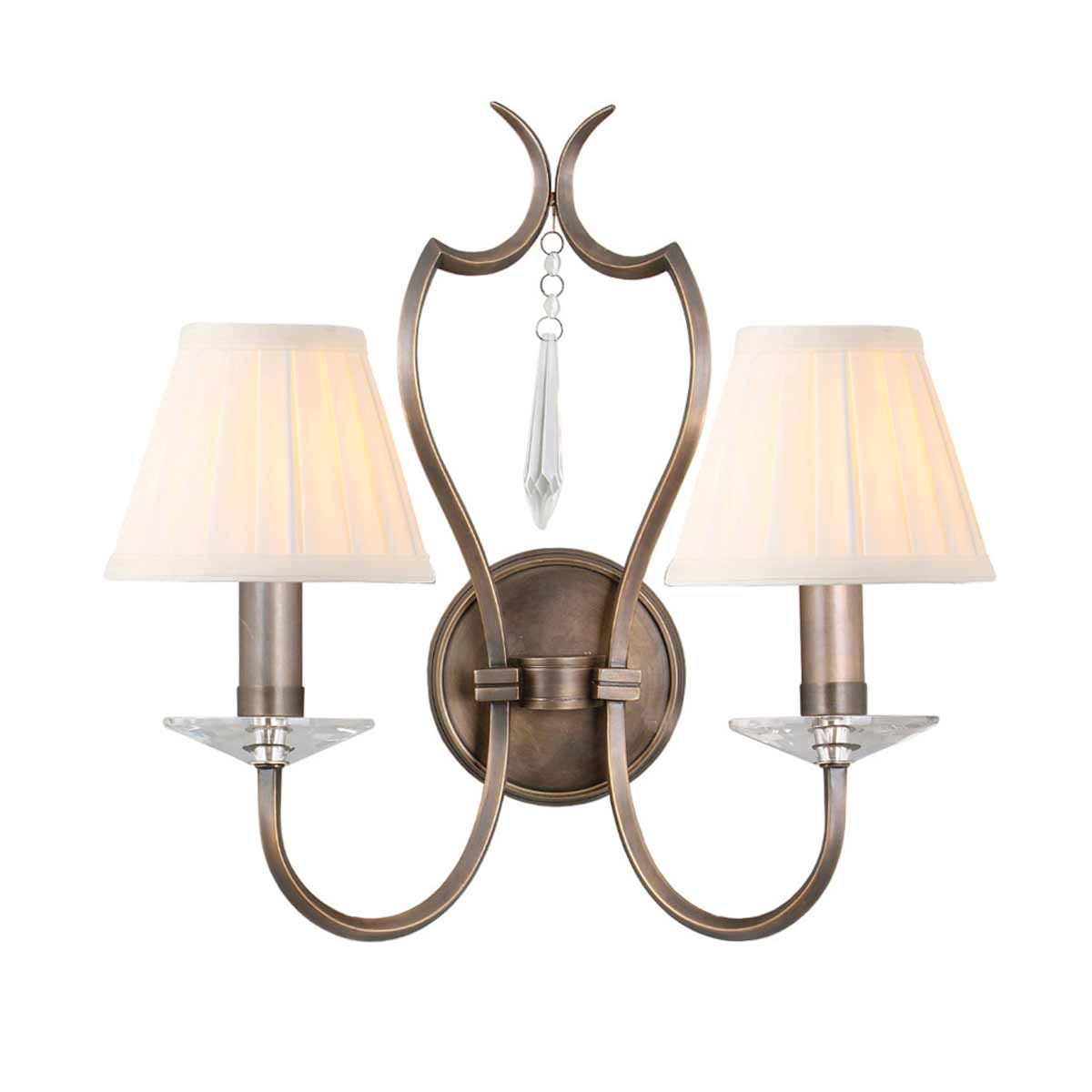 Pimlico 2 Light Wall Light - Dark Bronze - Comet Lighting