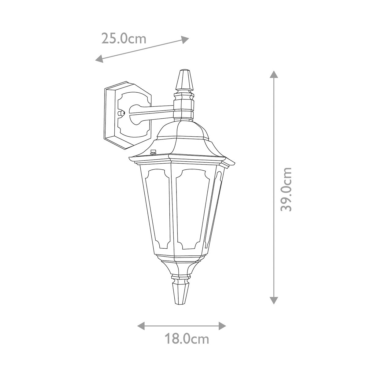 Parish Mini 1 Light Down Wall Lantern - Comet Lighting