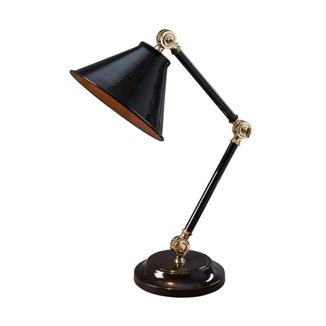 Provence Element 1 Light Mini Table Lamp - Black/Polished Brass - Comet Lighting
