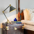 Provence Element 1 Light Mini Table Lamp - Dark Grey/Aged Brass - Comet Lighting