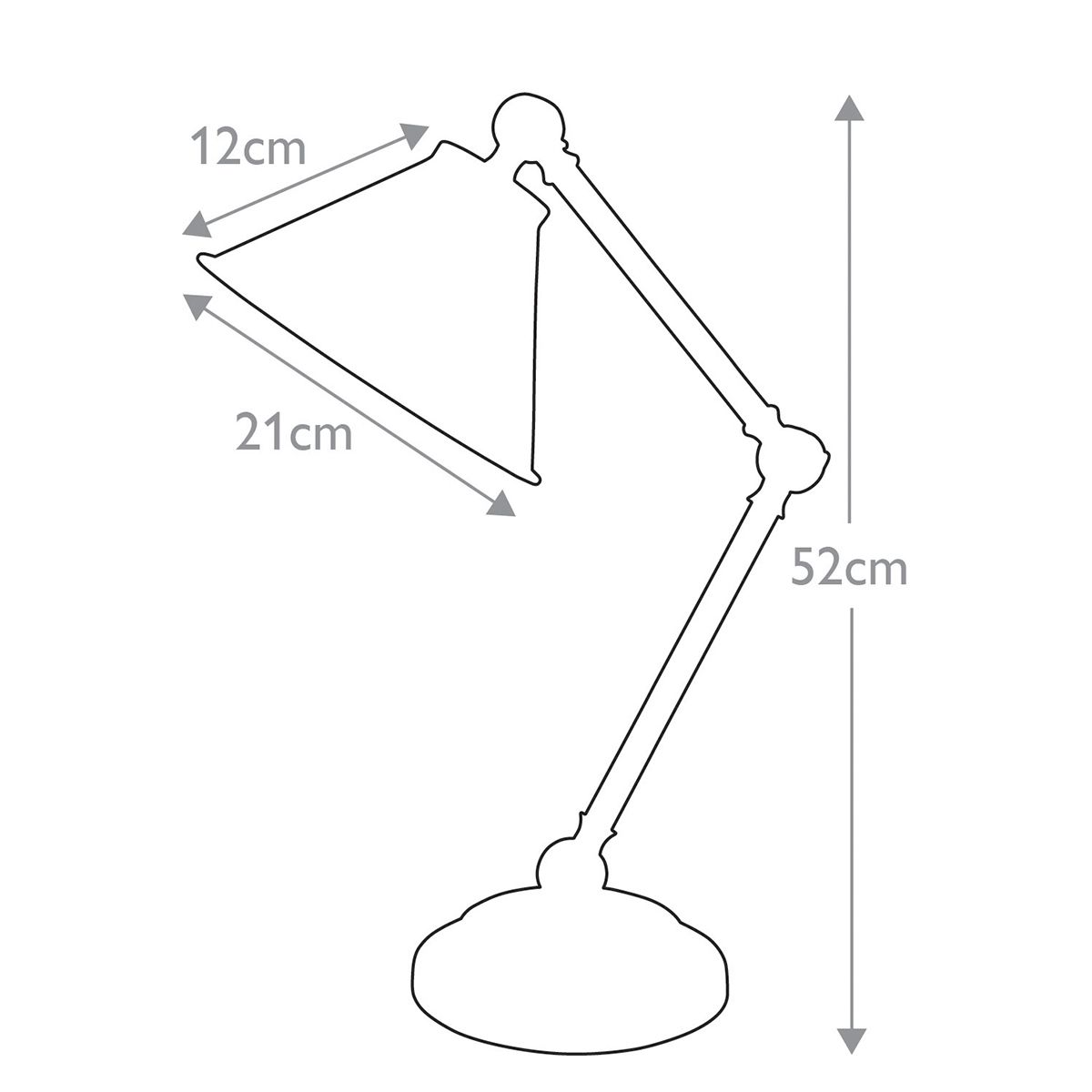 Provence Element 1 Light Mini Table Lamp - Dark Grey/Aged Brass