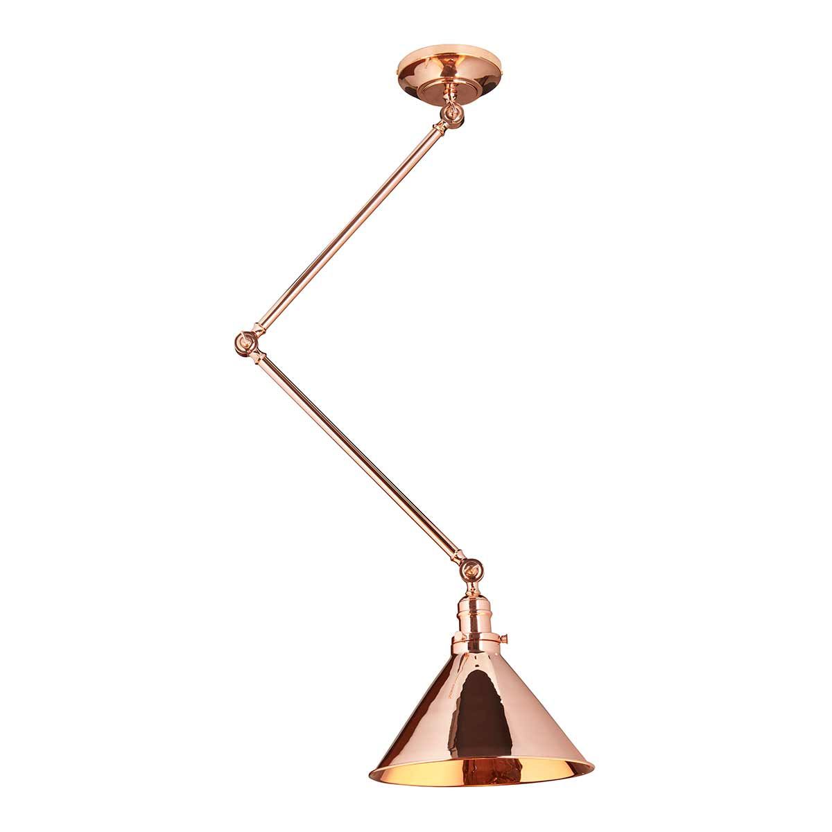 Provence 1-Light Wall Light/Pendant Ceiling Light Polished Copper - Comet Lighting