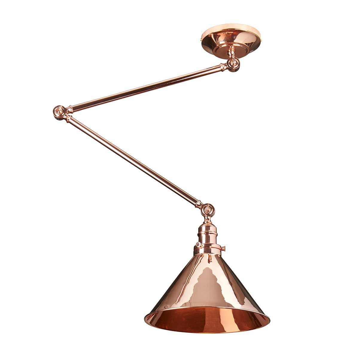 Provence 1-Light Wall Light/Pendant Ceiling Light Polished Copper - Comet Lighting
