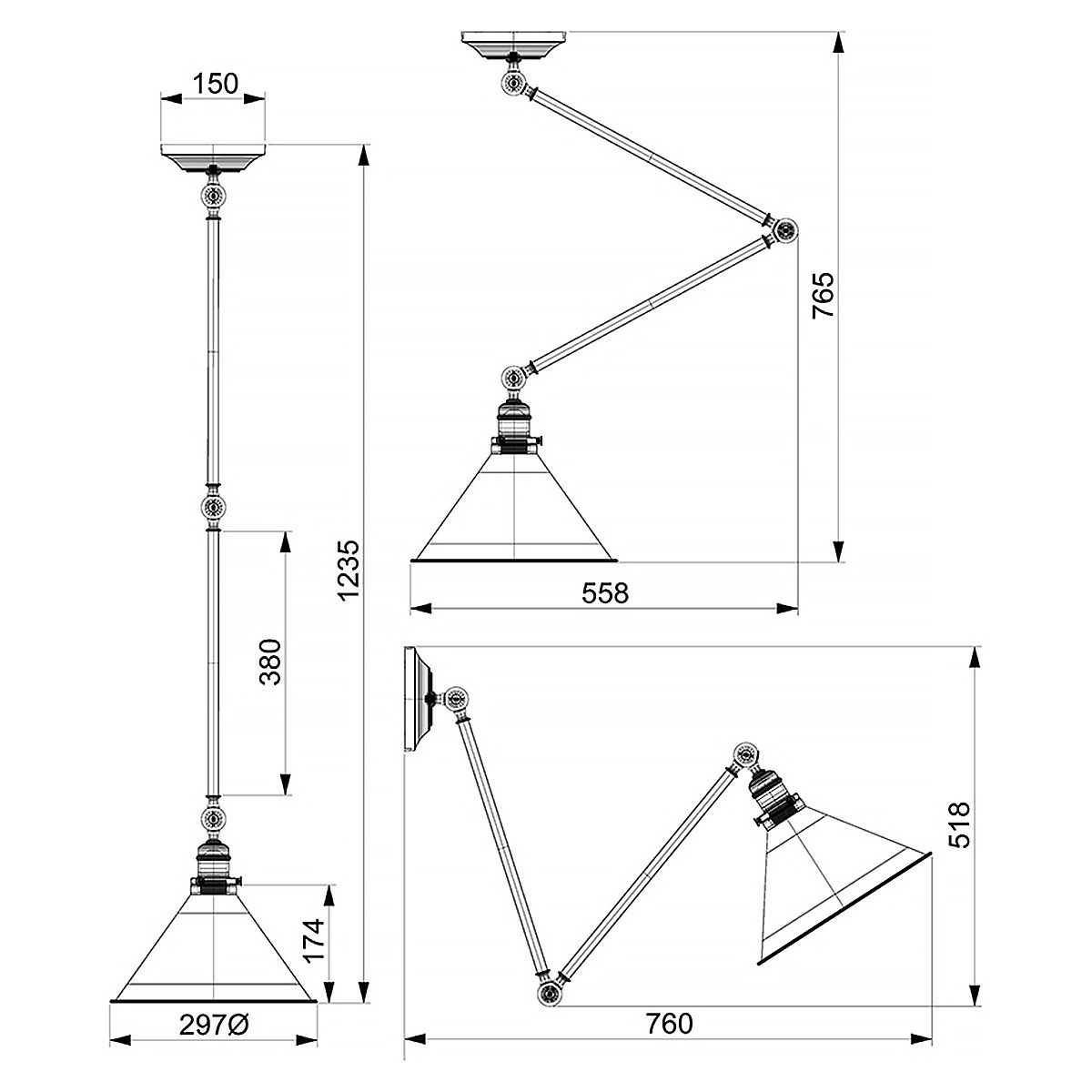 Provence 1 Light Wall Light/Pendant - Old Bronze - Comet Lighting