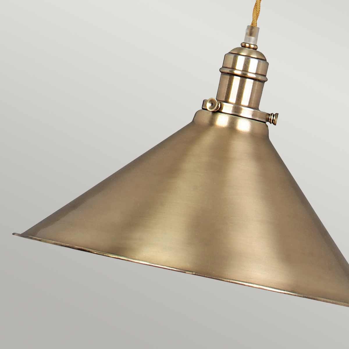 Provence 1 Light Rise and Fall Pendant - Aged Brass - Comet Lighting