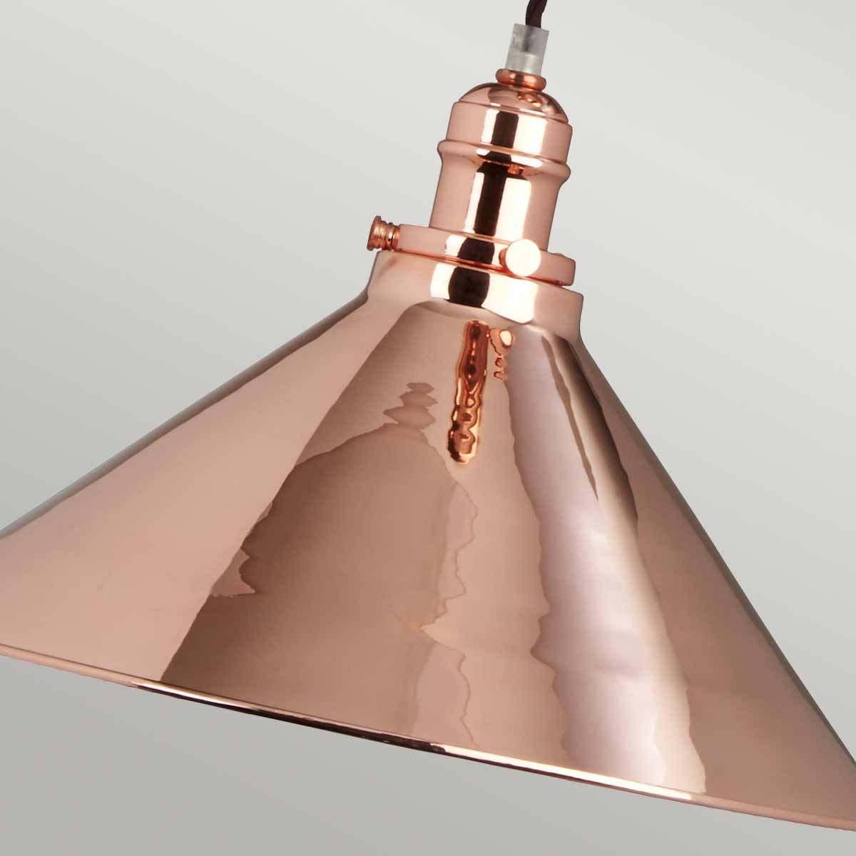 Provence 1-Light Rise and Fall Pendant Ceiling Light Polished Copper - Comet Lighting
