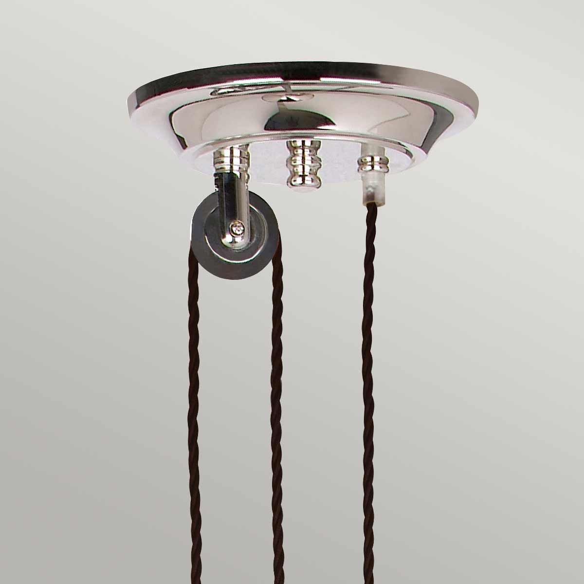 Provence 1-Light Rise and Fall Pendant Ceiling Light Polished Nickel - Comet Lighting