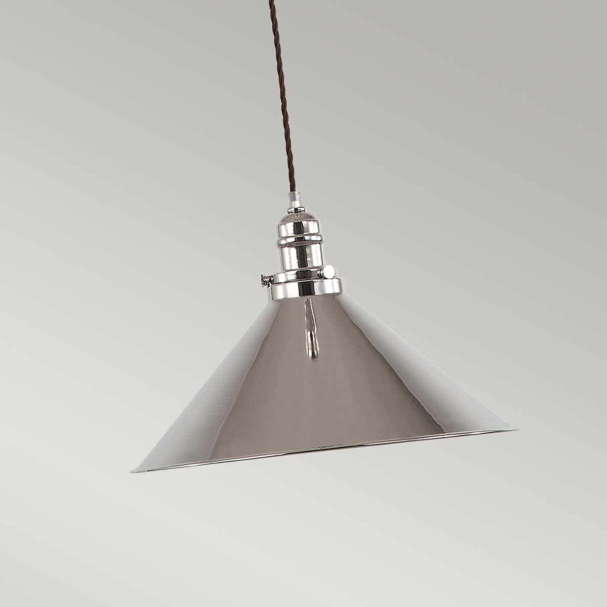 Provence 1 Light Pendant - Polished Nickel - Comet Lighting