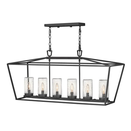 Quintiesse Alford Place 6Lt Outdoor Linear Pendant - Museum Black