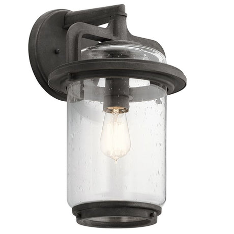 Quintiesse Andover 1Lt  Outdoor Wall Lantern Large - Weathered Zinc