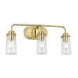 Quintiesse Braelyn 3Lt  Wall Light - Brushed Brass
