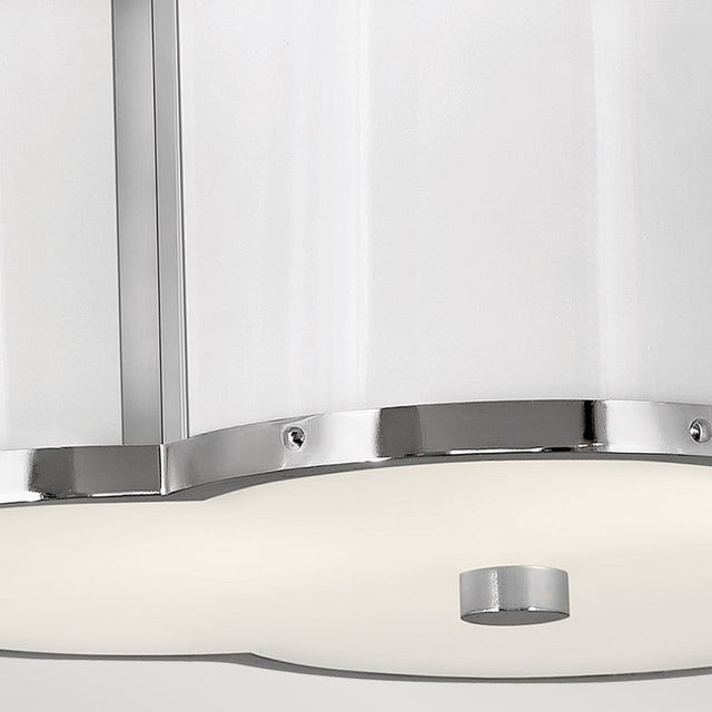 Quintiesse Chance 2Lt Semi-flush Mount - Polished Nickel with Polished White
