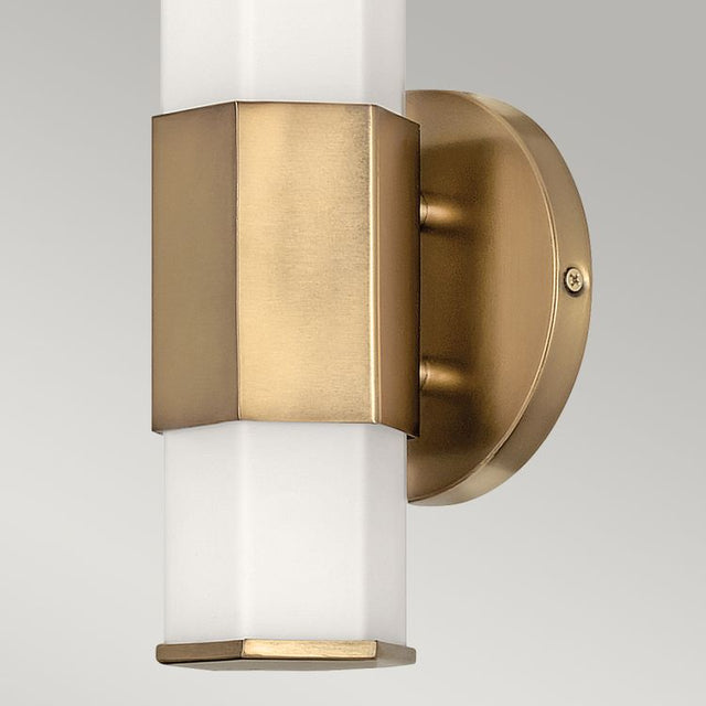 Quintiesse Facet Single LED Wall Light  - Heritage Brass