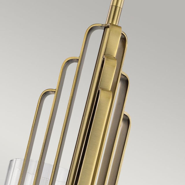 Quintiesse Kimrose 3Lt Chandelier   - Brushed Natural Brass