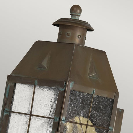 Quintiesse Nantucket 1Lt Medium Wall Lantern  - Aged Brass
