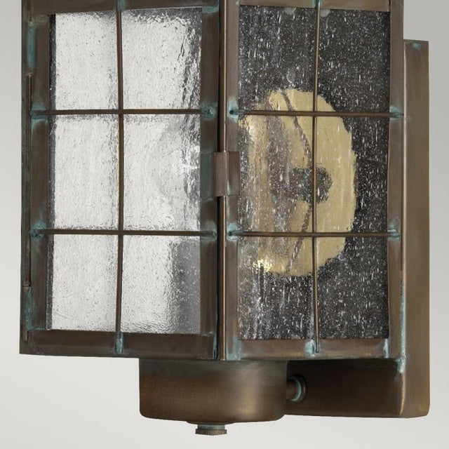 Quintiesse Nantucket 1Lt Medium Wall Lantern  - Aged Brass
