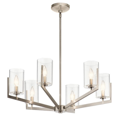 Quintiesse Nye 6Lt Chandelier   - Classic Pewter