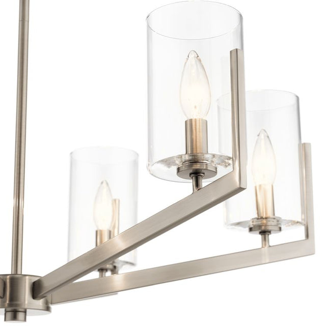 Quintiesse Nye 6Lt Chandelier   - Classic Pewter