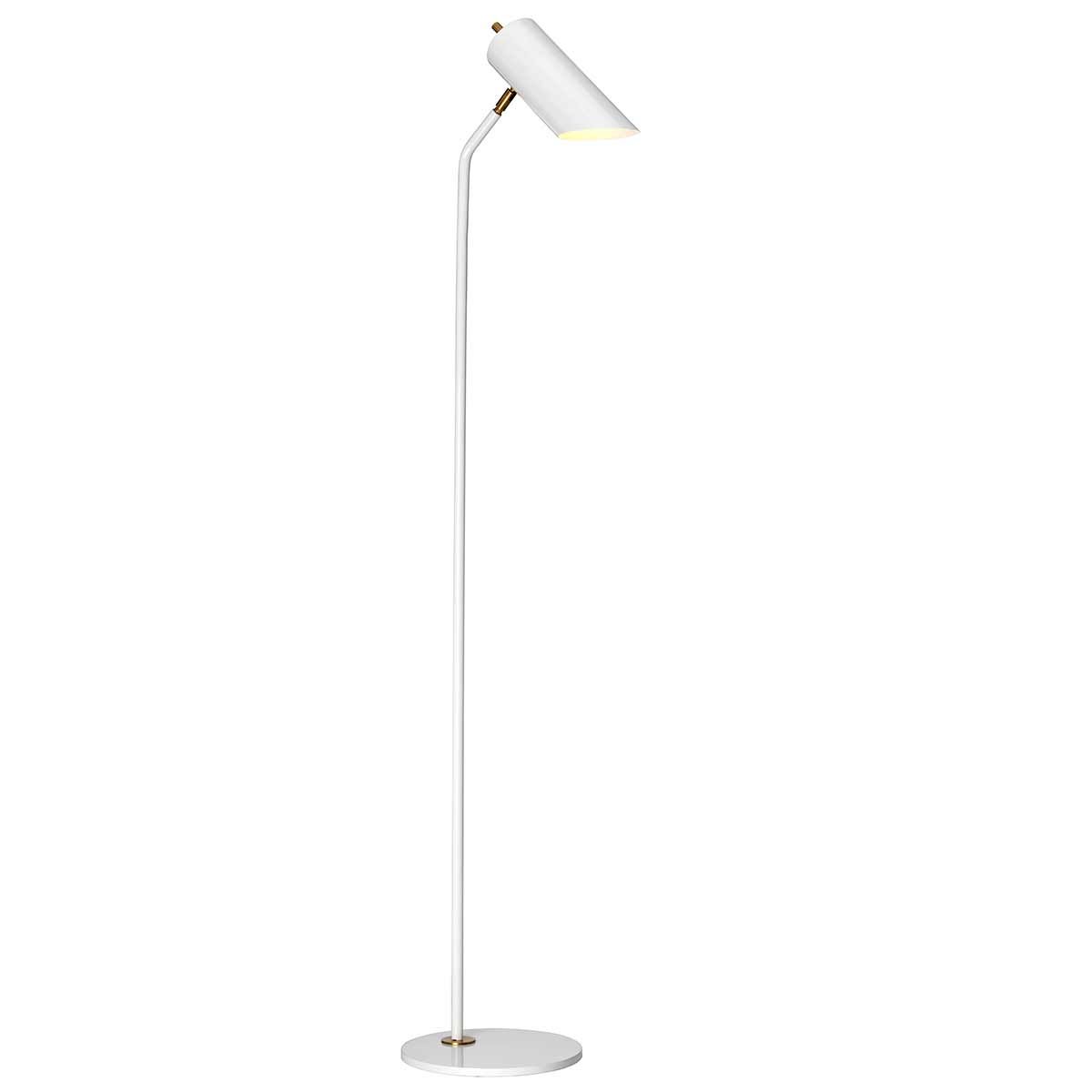 Quinto 1 Light Floor Lamp - White Aged Brass - Comet Lighting
