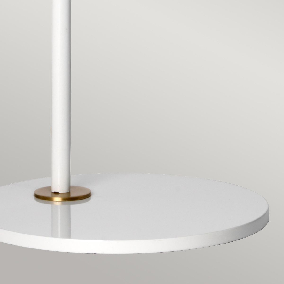 Quinto 1 Light Floor Lamp - White Aged Brass - Comet Lighting