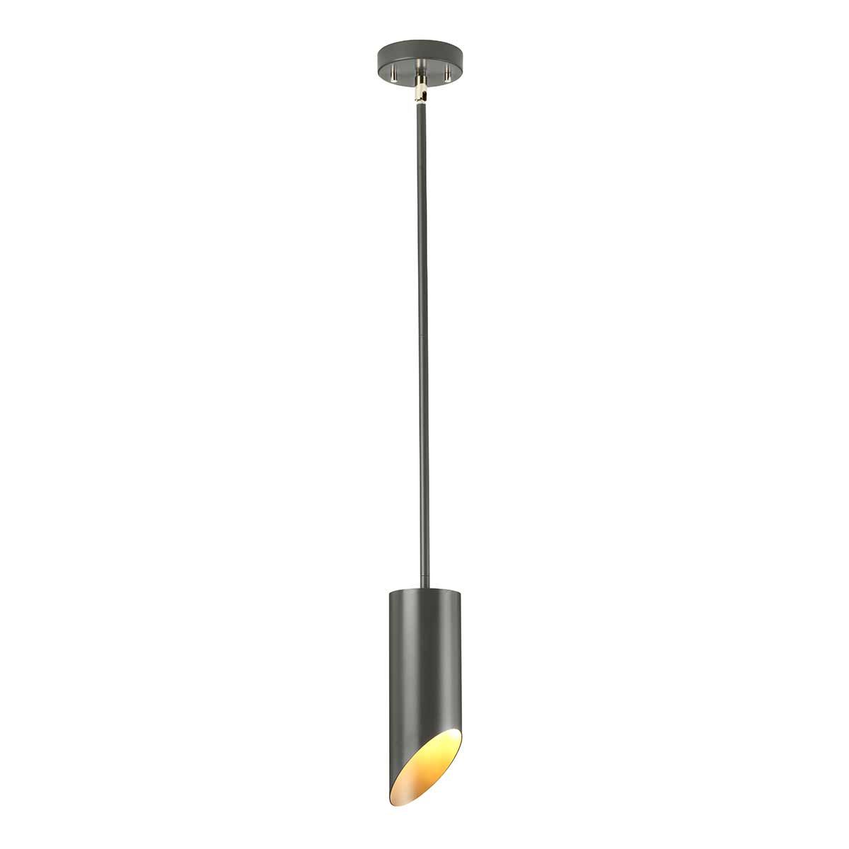 Quinto 1 Light Pendant - Dark Grey Polished Nickel - Comet Lighting