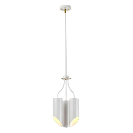 Quinto 3 Light Chandelier - White Aged Brass - Comet Lighting
