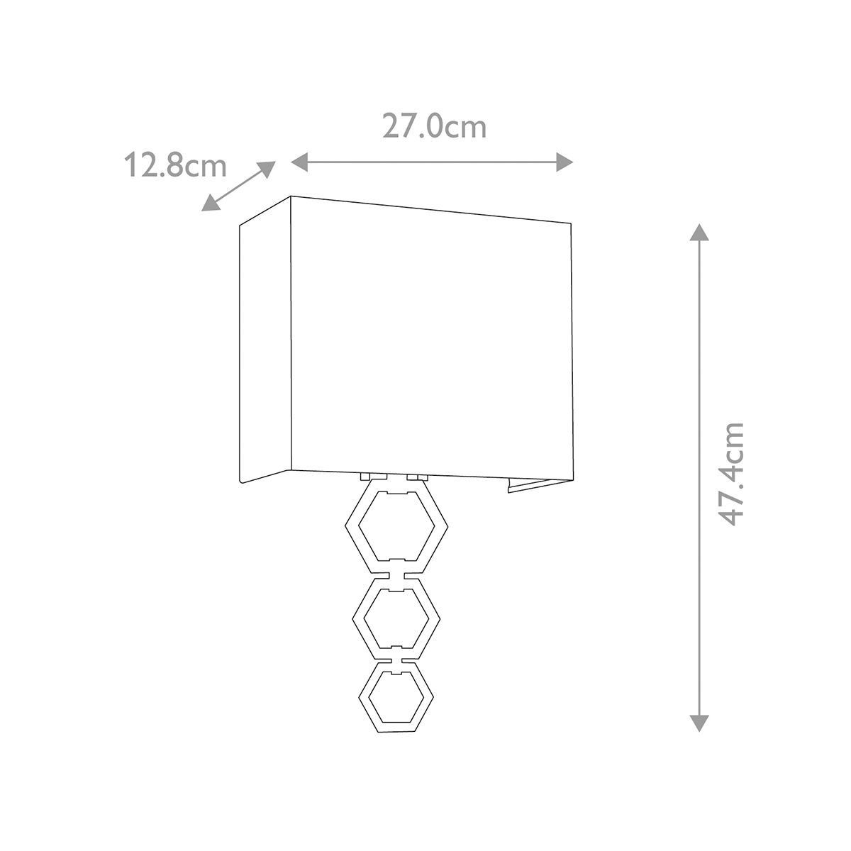 Ria Medium 1 Light Wall Light - Polished Chrome - Comet Lighting