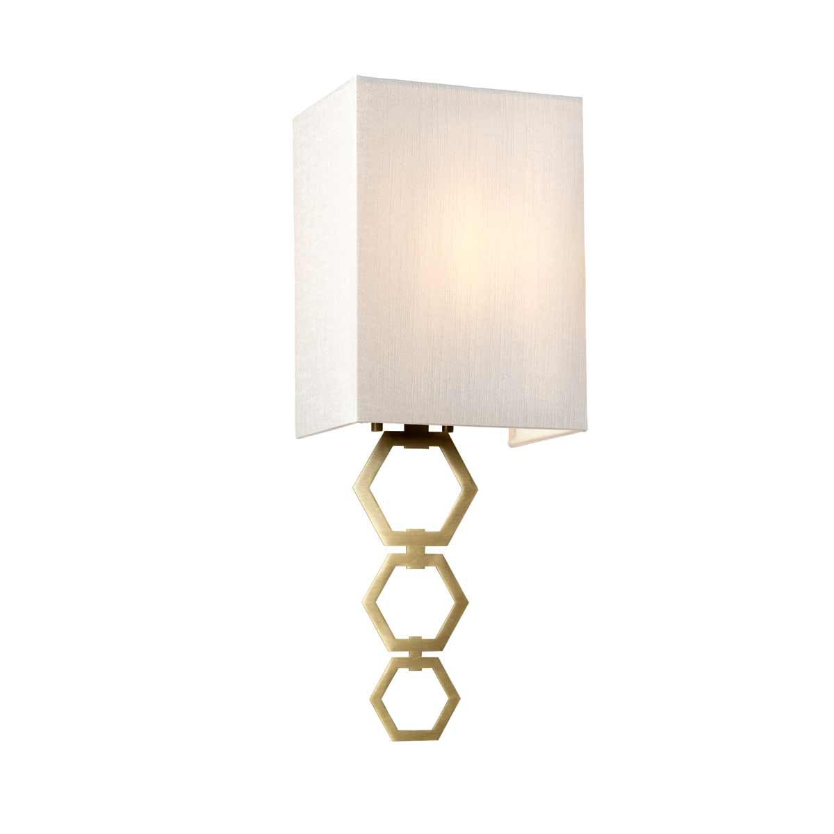 Ria Small 1 Light Wall Light - Aged Brass - Comet Lighting