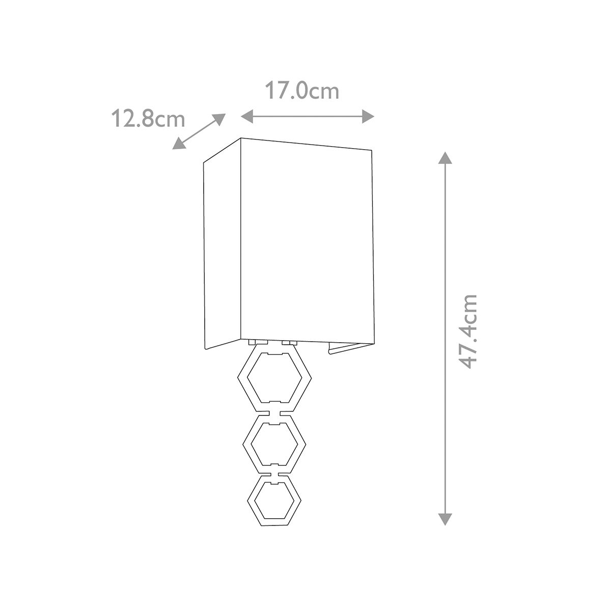 Ria Small 1 Light Wall Light - Aged Brass - Comet Lighting
