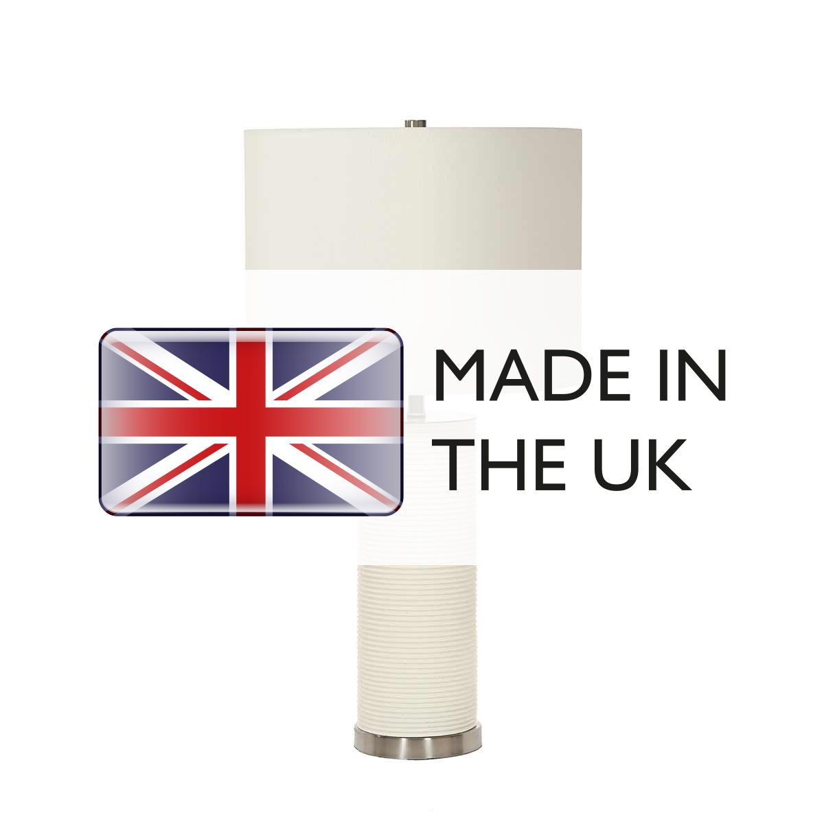 Ripple 1-Light Table Lamp - White - Comet Lighting