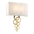 Rosa Large 2 Light Wall Light - Aged Brass - Comet Lighting