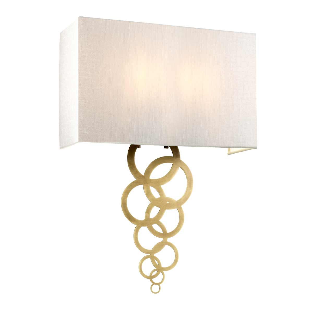 Rosa Large 2 Light Wall Light - Aged Brass - Comet Lighting