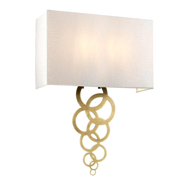 Rosa Large 2 Light Wall Light - Aged Brass - Comet Lighting