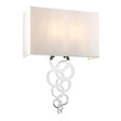 Rosa Large 2 Light Wall Light - Polished Chrome - Comet Lighting