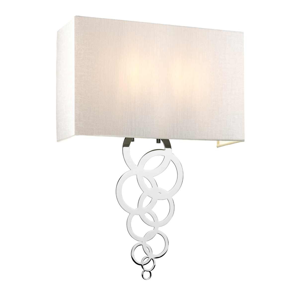 Rosa Large 2 Light Wall Light - Polished Chrome - Comet Lighting