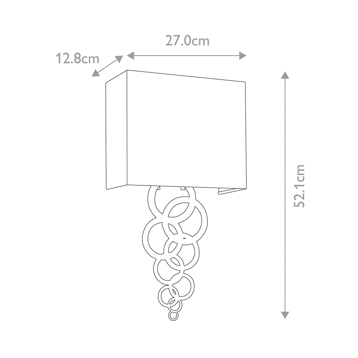 Rosa Medium 1 Light Wall Light - Aged Brass - Comet Lighting