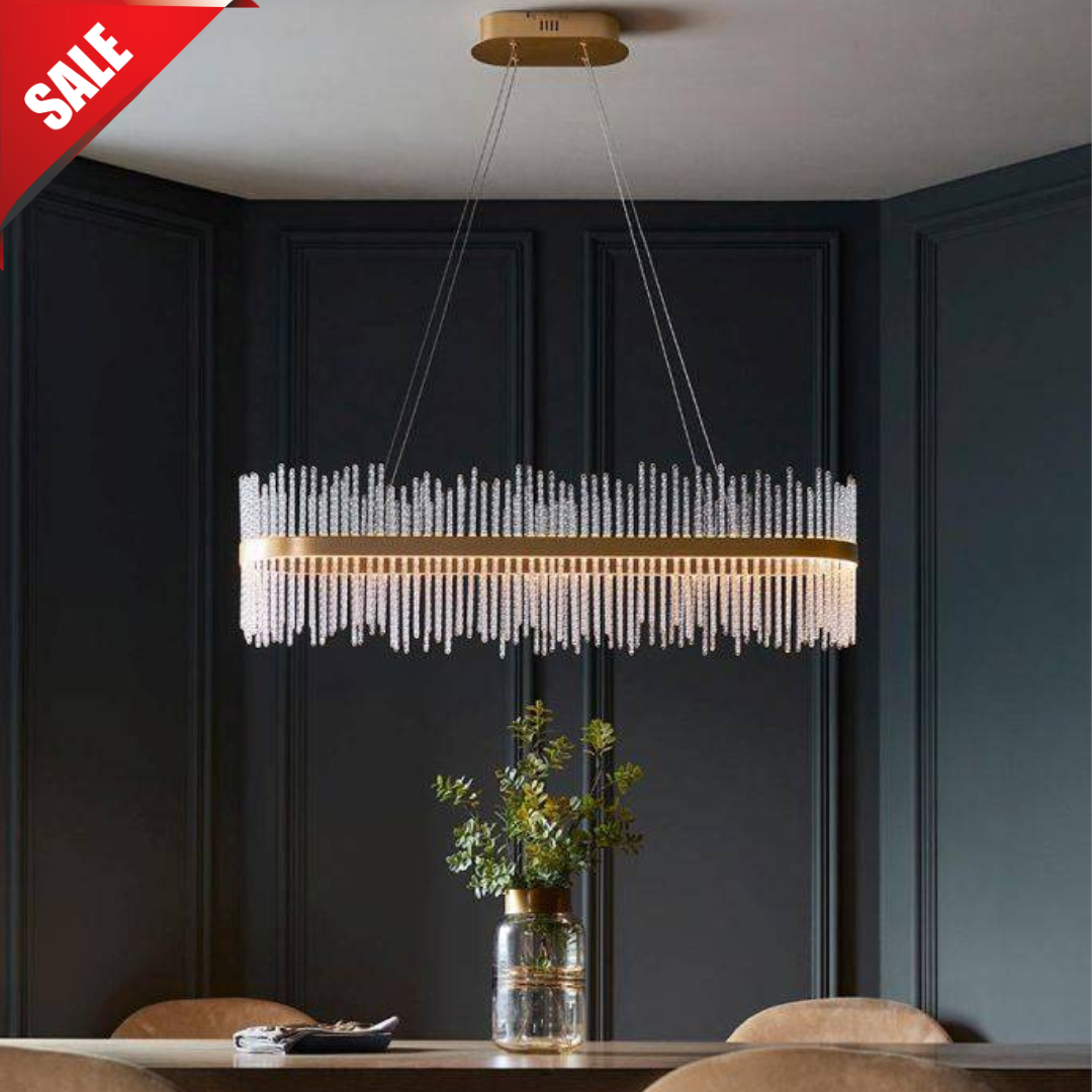 Ribble Linear Pendant Ceiling Light Gold