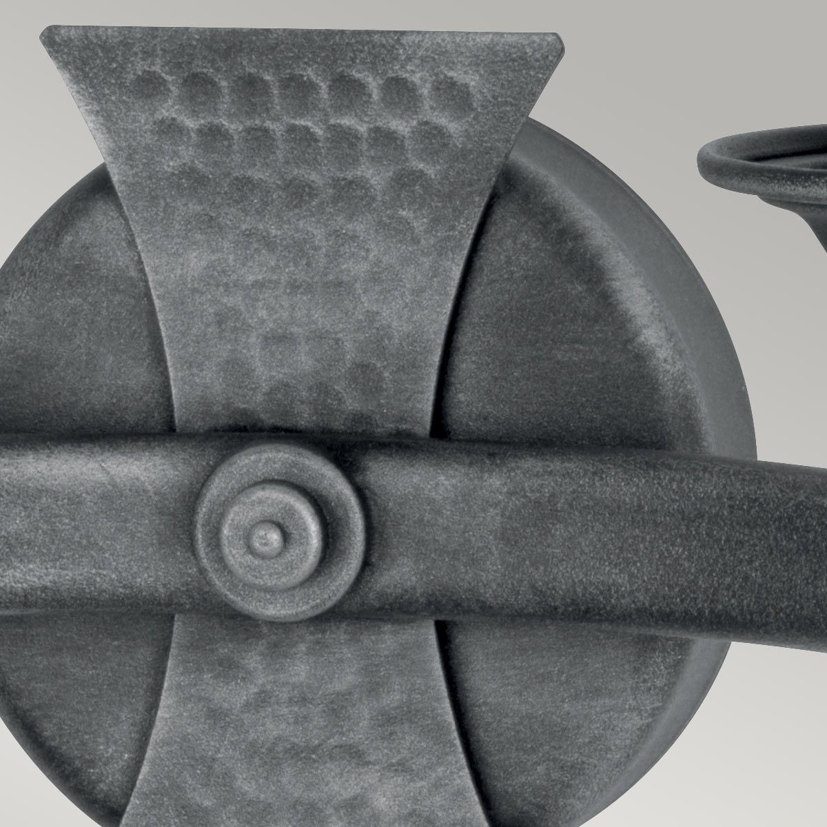 Saxon 2 Light Wall Light - Black/Silver - Comet Lighting